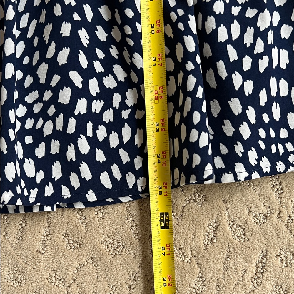 Vineyard Vines Navy Dot Dress Sleeveless Fit & Flare Classic Preppy Style - Picture 10 of 12